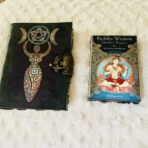 Decorative Handmade Journal and Buddha Wisdom Oracle Deck (50 cards)